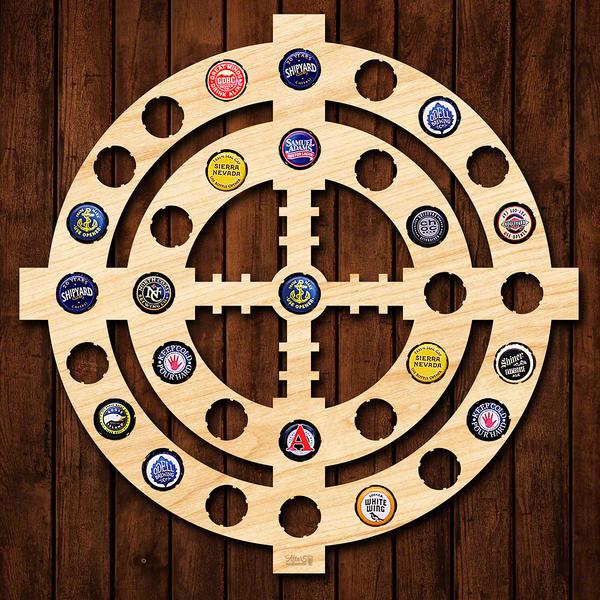 Crosshairs Beer Cap Sign - Hunting Gifts