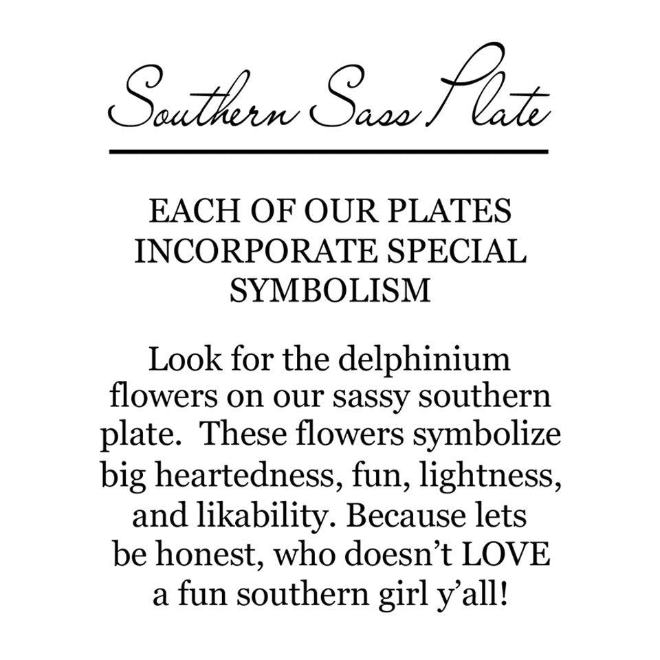 Southern Sass Commemorative Plate | Premier Home & Gifts