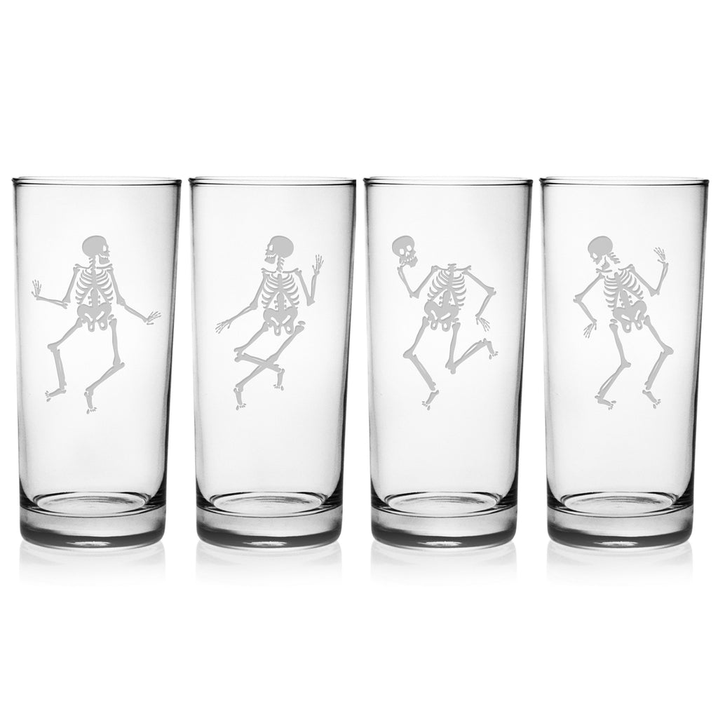 Dance of the Dead Highball Glasses ~ Set of 4 | Premier Home & Gifts