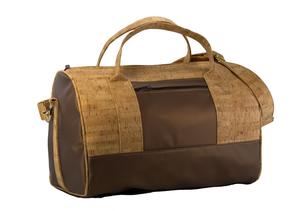 Sophisticated Cork & Leather Duffel Bag - Premier Home & Gifts