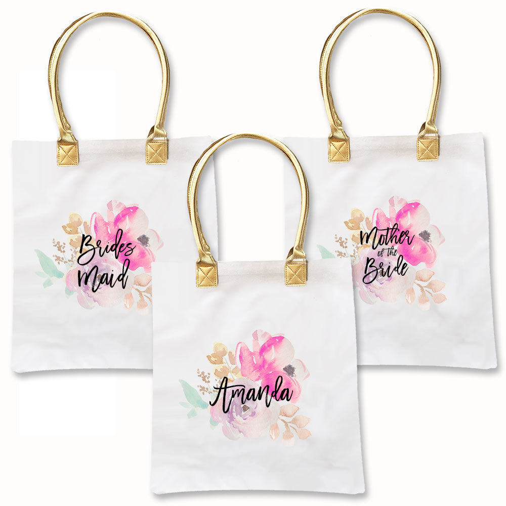 Water Color Bridal Tote Bags - Premier Party Favors Bridal Gifts Bridesmaid Gifts