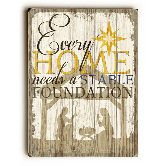 Stable Foundation Wood Sign