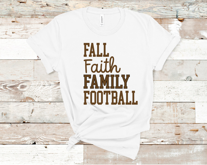 Fall Faith Family Football T-Shirt