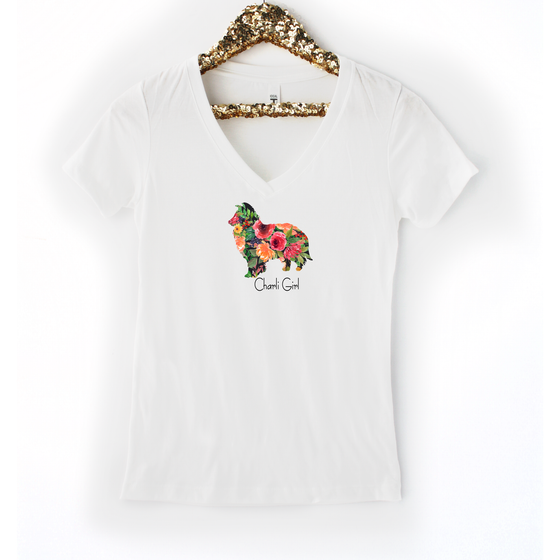 Floral Dog Breed Women's T-Shirt - Personalized Dog Lover Gifts