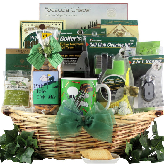 Golfer's Delight Golf Gift Basket - Premier Home & Gifts