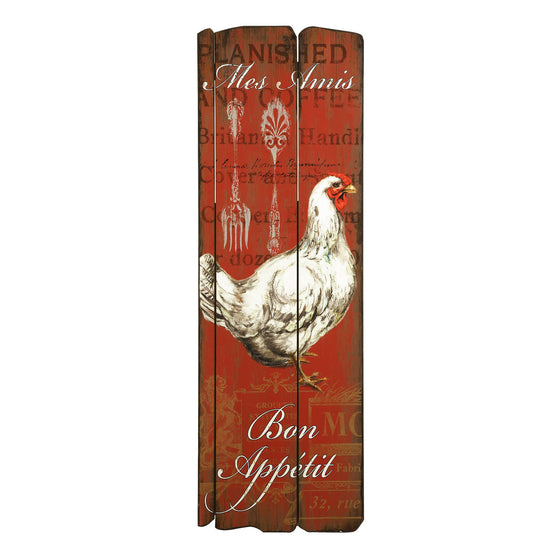 Bon Appetit Rooster Wall Decor