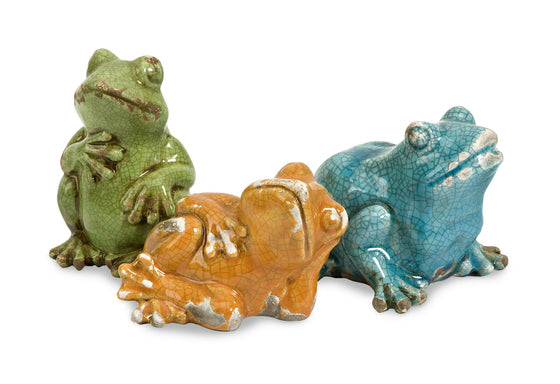 Just Relaxing Garden Frogs ~ Set of 3