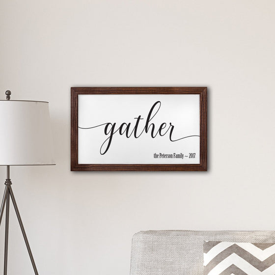Gather Canvas Sign - Personalized Gifts - Wedding Gifts