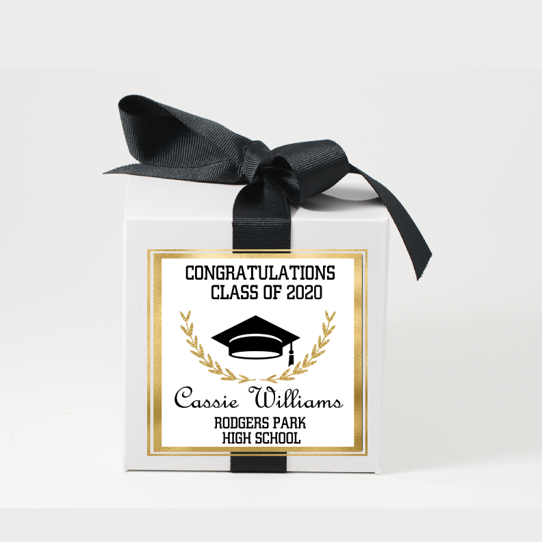 Graduation Gold Personalized Candle - Graduation Gifts - Premier Home & Gifts