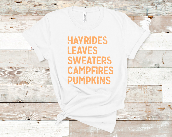 Hayrides Leaves Sweaters T-Shirt