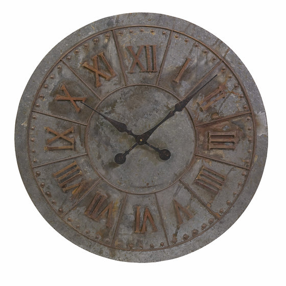 Gavin Galvanized Wall Clock