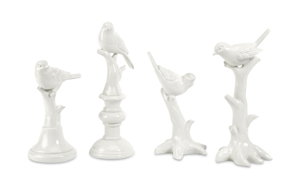 White Bird Statuary Set of 4 