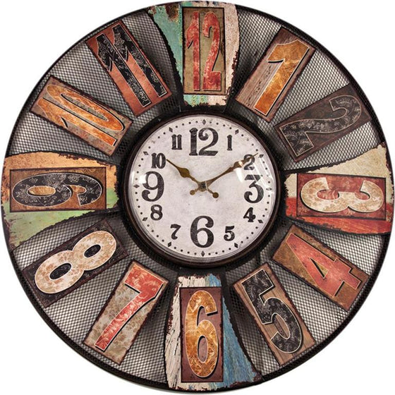 Numbers Metal Wall Clock