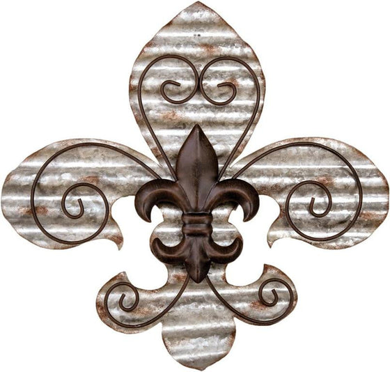 Fleur de Lis Galvanized Wall Decor