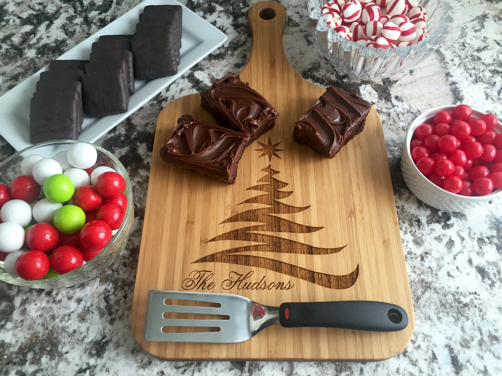 Christmas Serving Wood Boards with Handle