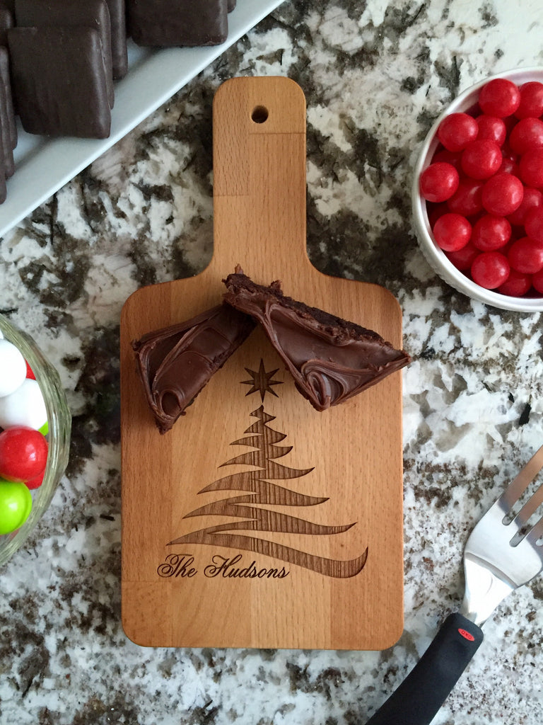 Christmas Serving Wood Boards with Handle - Small