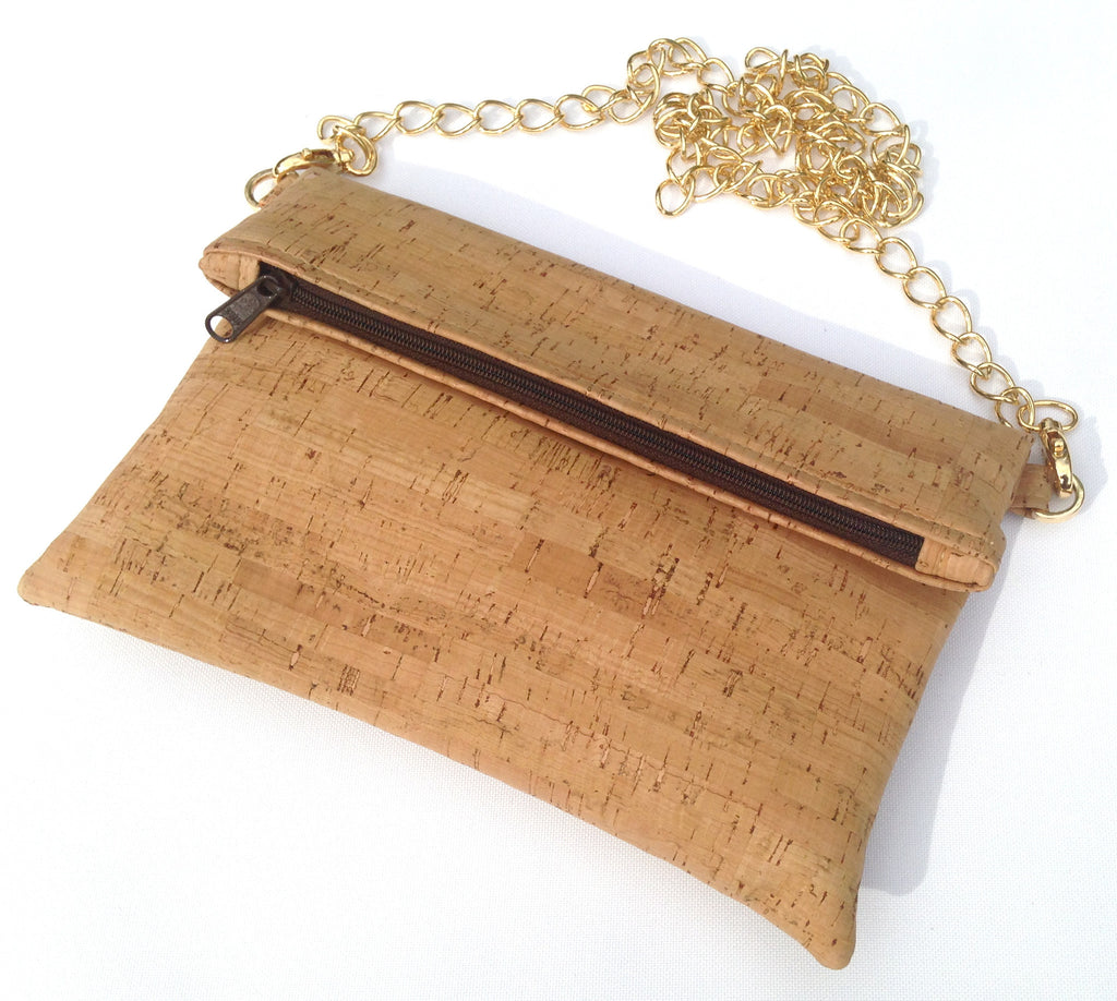 Hip Cork Fold-Over Crossbody Bags
