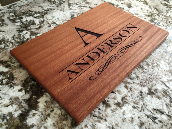 Anderson Mahogany Wood Board - Personalized