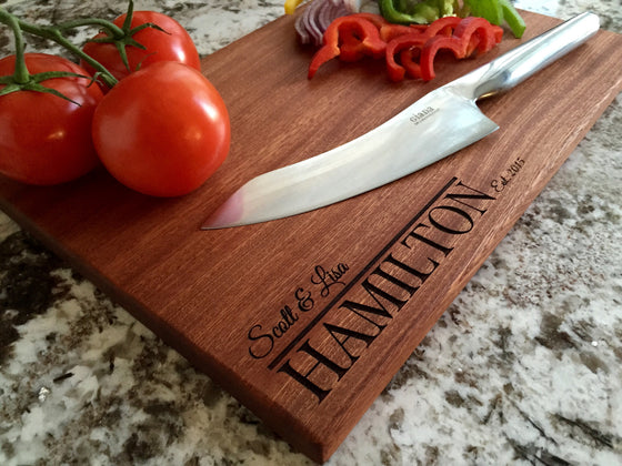 Hamilton Mahogany Wood Board - Personalized