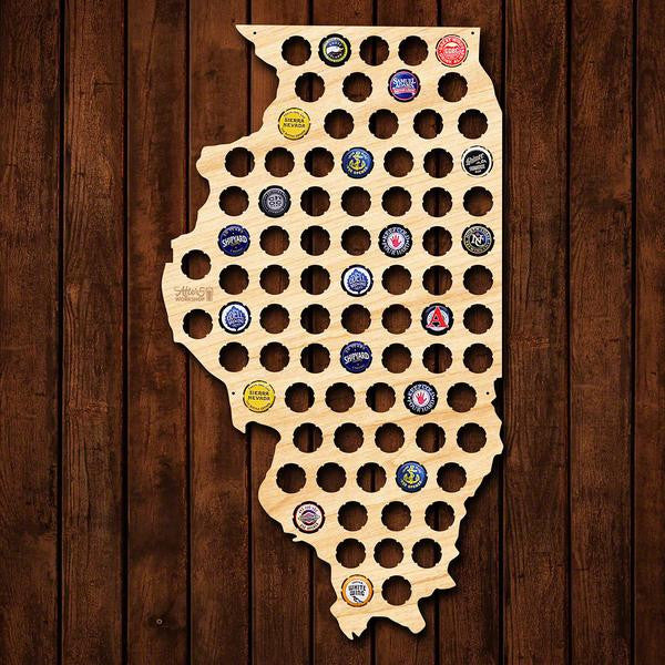 Illinois Beer Cap Sign - Premier Home & Gifts