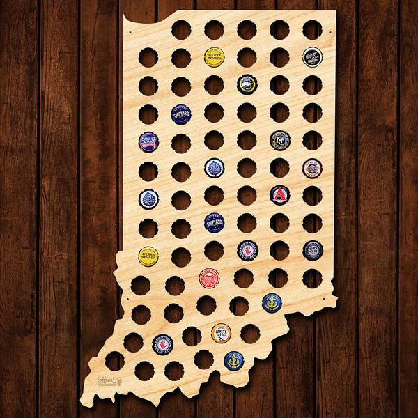 Indiana Beer Cap Sign - Premier Home & Gifts