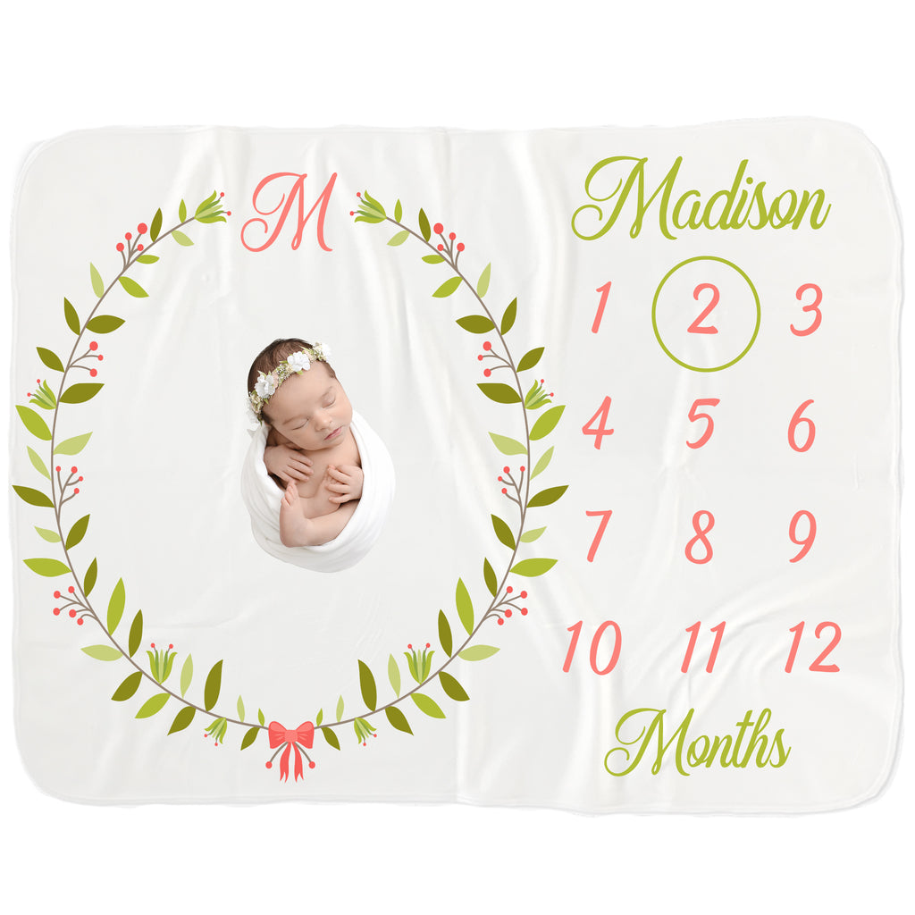 Baby Milestone Blanket - Baby Gifts - Baby Blankets
