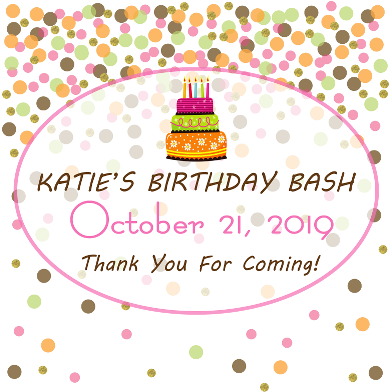Bop Confetti Birthday Bash Personalized Candle - Premier Home & Gifts