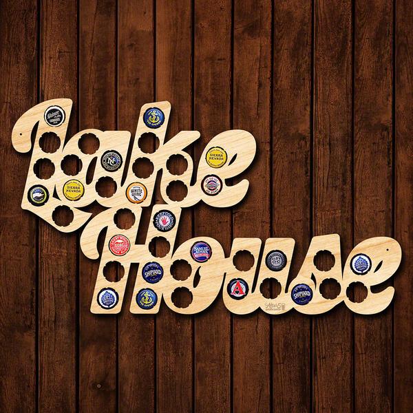 Lake House Beer Cap Sign - Lake House Gifts