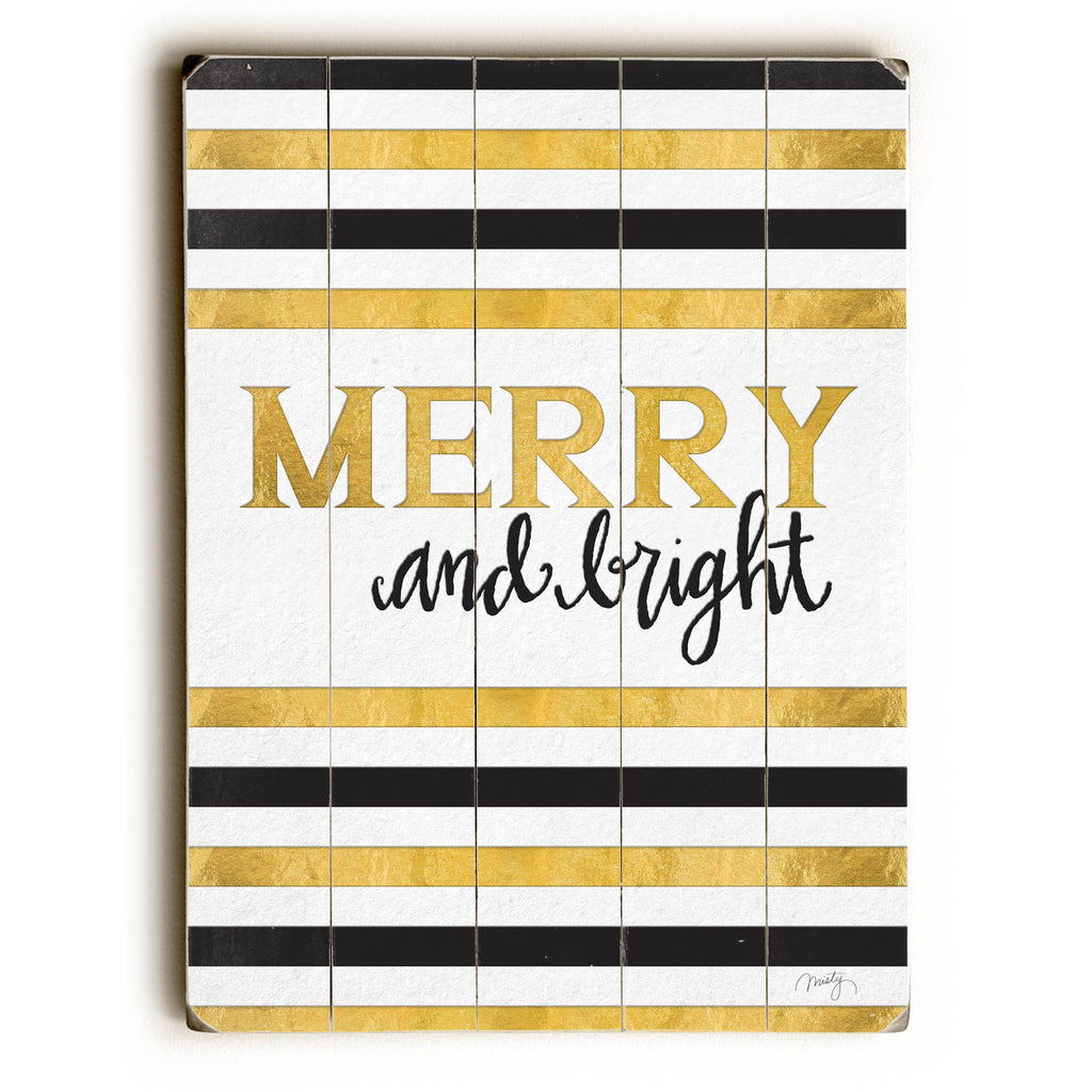 Merry and Bright II Wood Sign