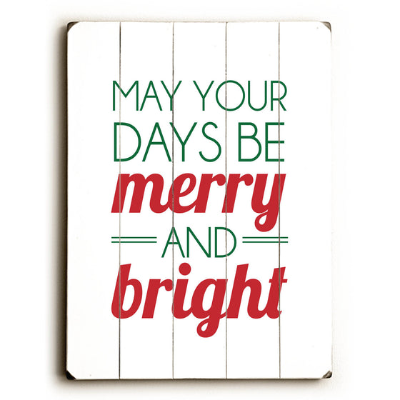 Merry and Bright Wood Sign