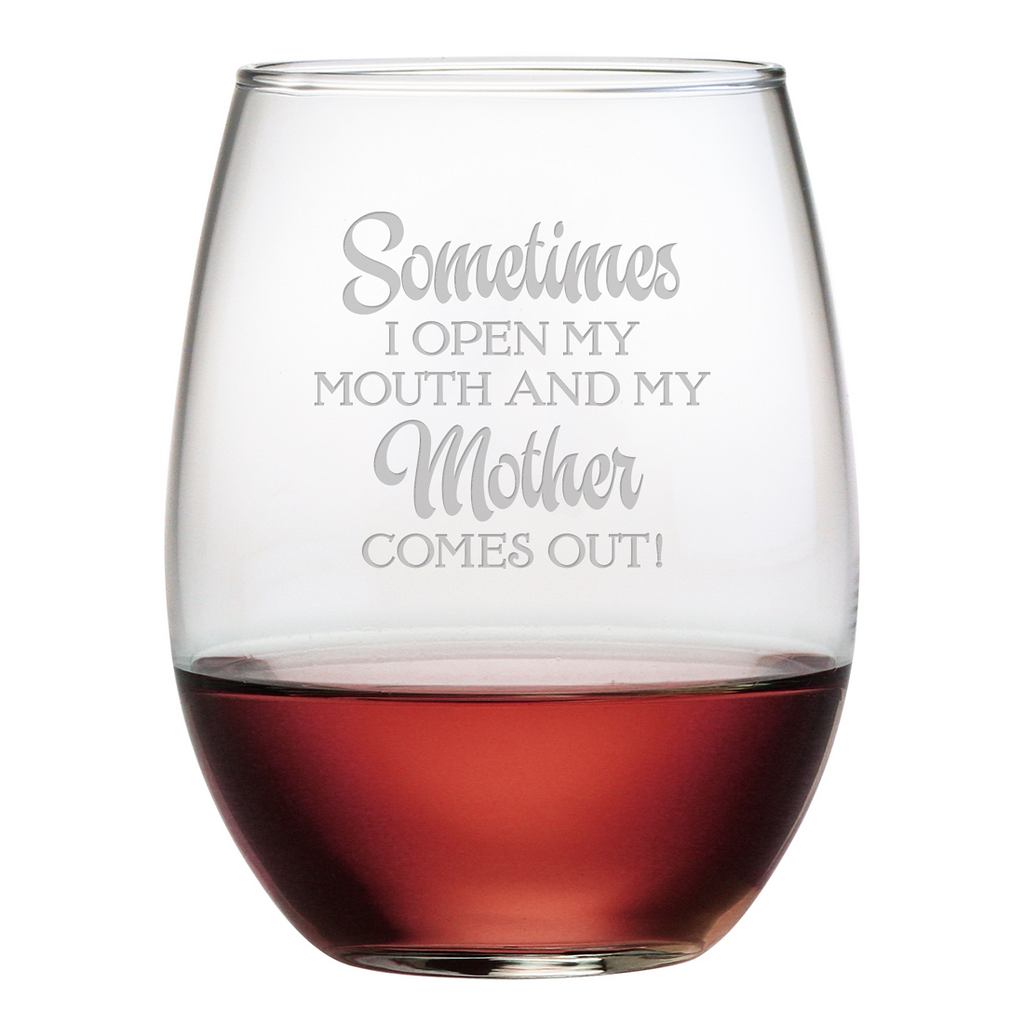 Mother Comes Out Stemless Wine Glasses - Set of 4 - Premier Home & Gifts