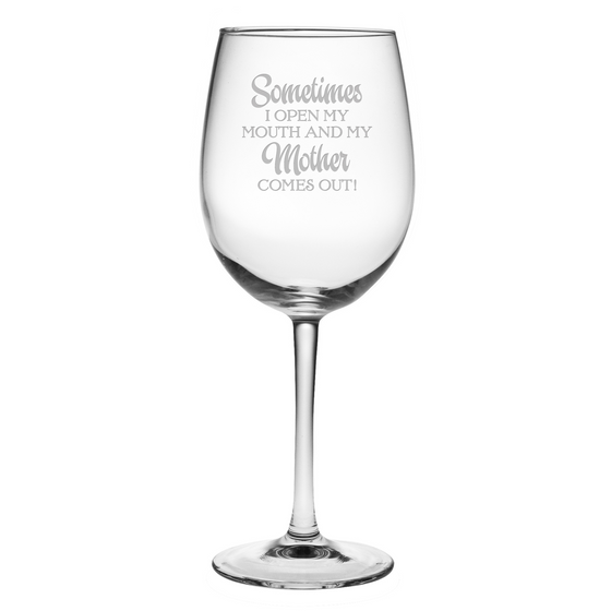 Mother Comes Out ~ Set of 4 Wine Glasses - Premier Home & Gifts