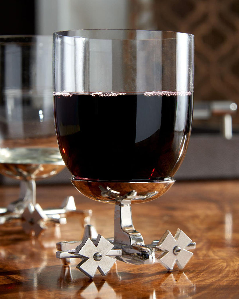 Airplane Base Wine Glasses - Set of 2 | Premier Home & Gifts