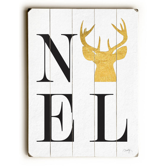 Noel Deer Wood Sign