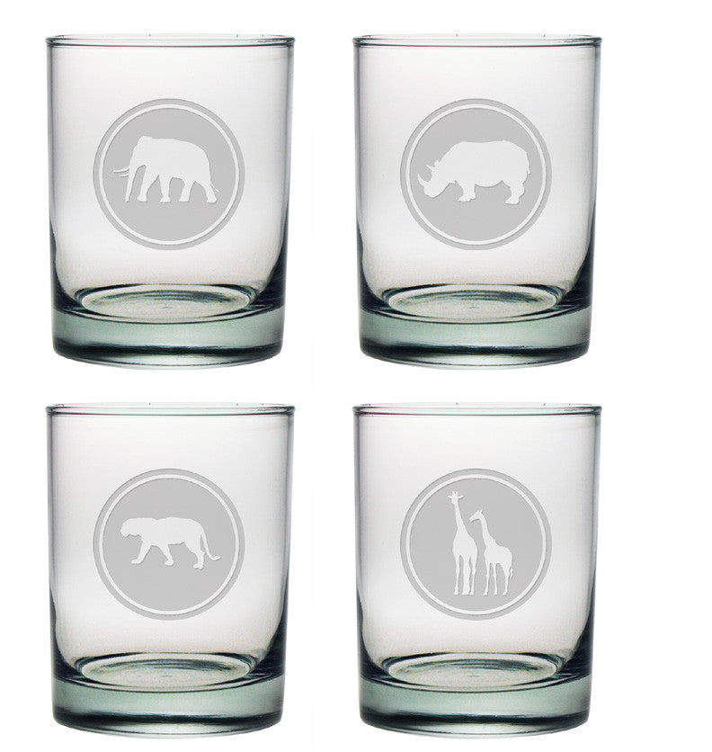 Out of Africa Double Old Fashioned Glasses