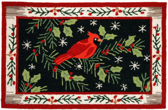 Christmas Cardinal Accent Rug