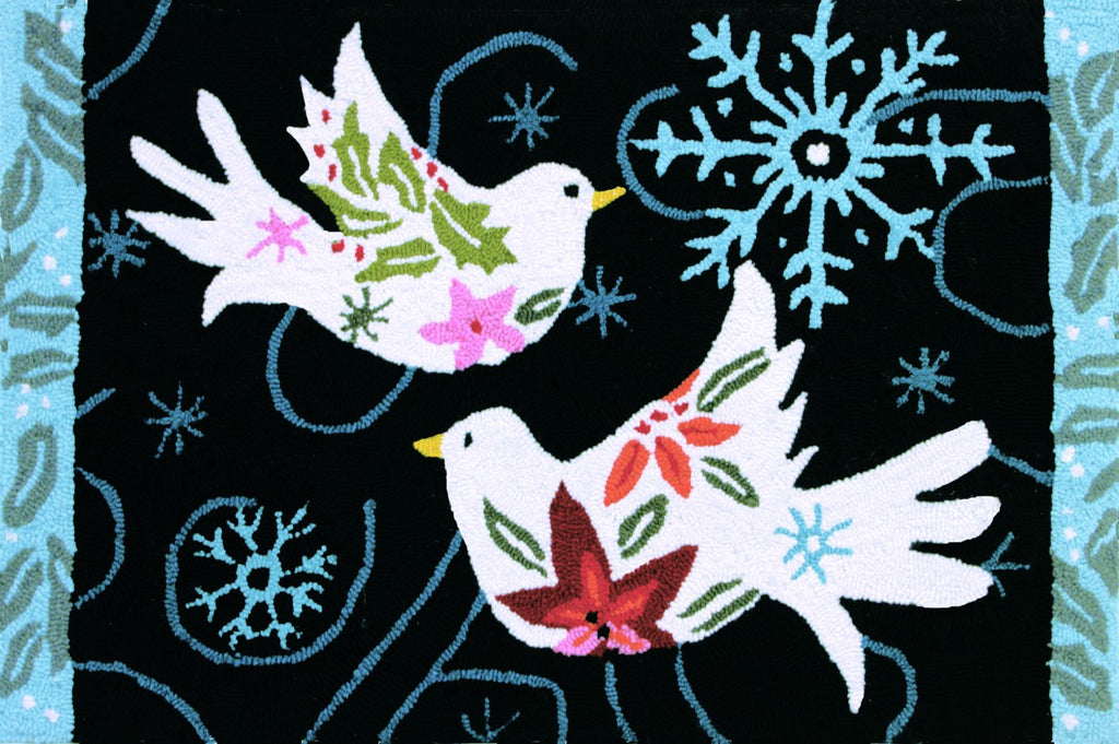 Winter Doves Accent Rug by Jennifer Brinley