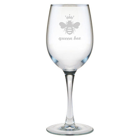 Queen Bee Design Wine Glasses