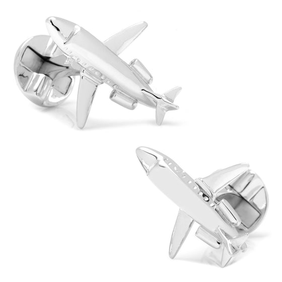 Private Jet Sterling Silver Cufflinks
