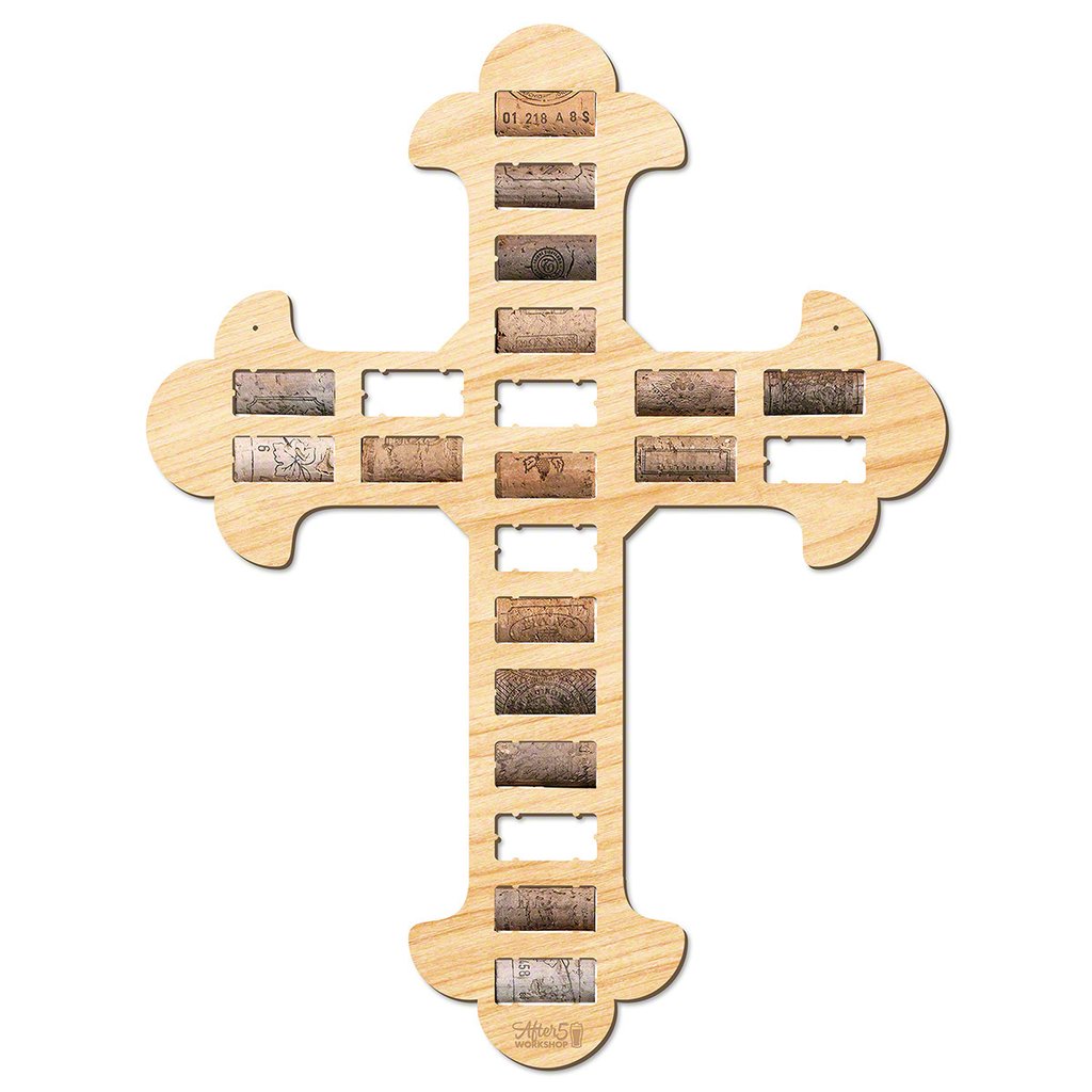 Cross Wine Cork Sign - Wine Gifts - Gifts for Wine Lovers