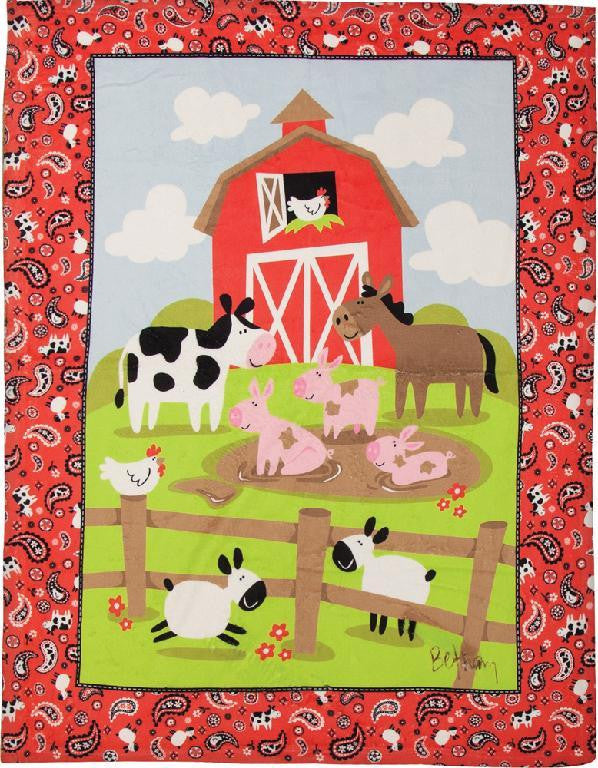 Down on the Farm Fleece Blanket