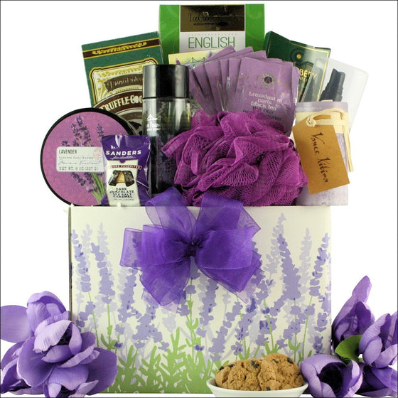 Lavender Spa Pleasures Gift Basket - Premier Home & Gifts