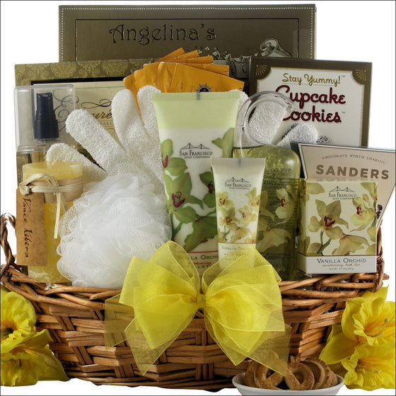 Vanilla Orchid Spa Luxuries Gift Basket - Premier Home & Gifts