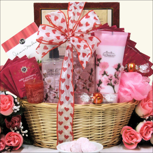 Valentine's Day Cherry Blossom Spa Retreat Gift Basket