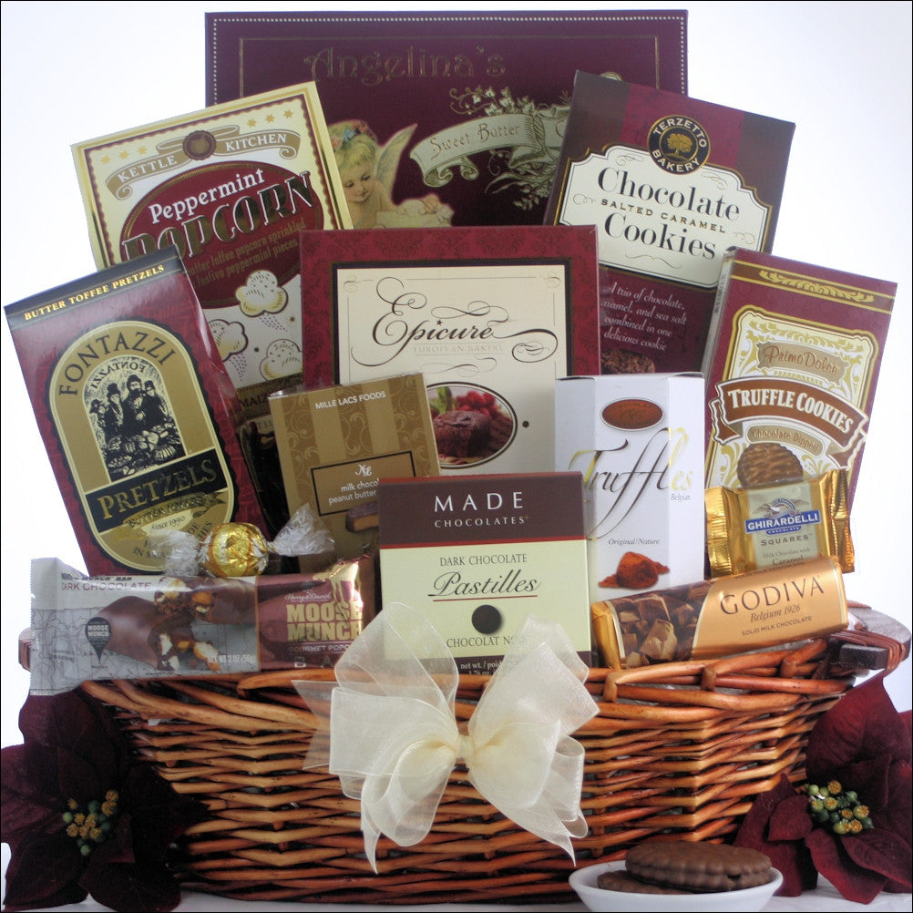 Peace & Prosperity Chocolate Holiday Gift Basket - Medium | Premier Home & Gifts