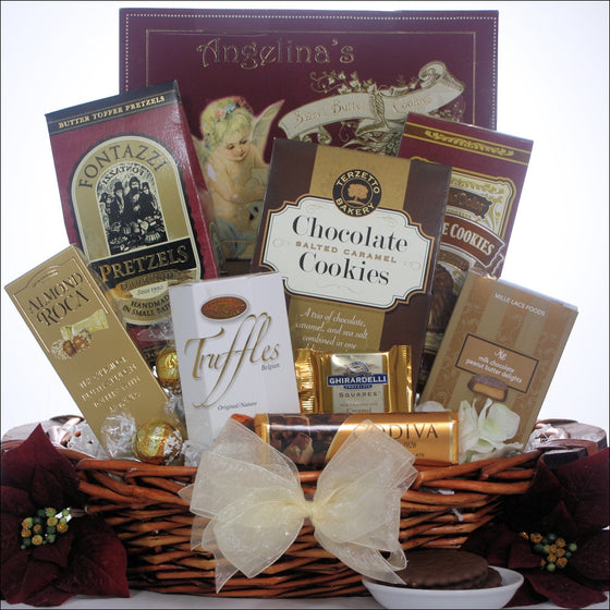 Peace & Prosperity Chocolate Holiday Gift Basket - Small | Premier Home & Gifts