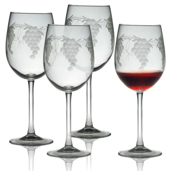 Sonoma Grape Wine Glasses ~ Set of 4