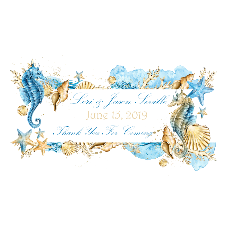 Sun and Sand Beach Themed Personalized Candle