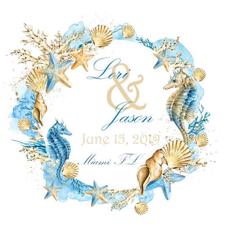 Sun and Sand Beach Themed Personalized Candle