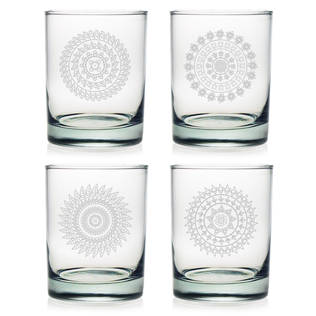 Morocco Double Old Fashioned Glasses ~ Set of 4